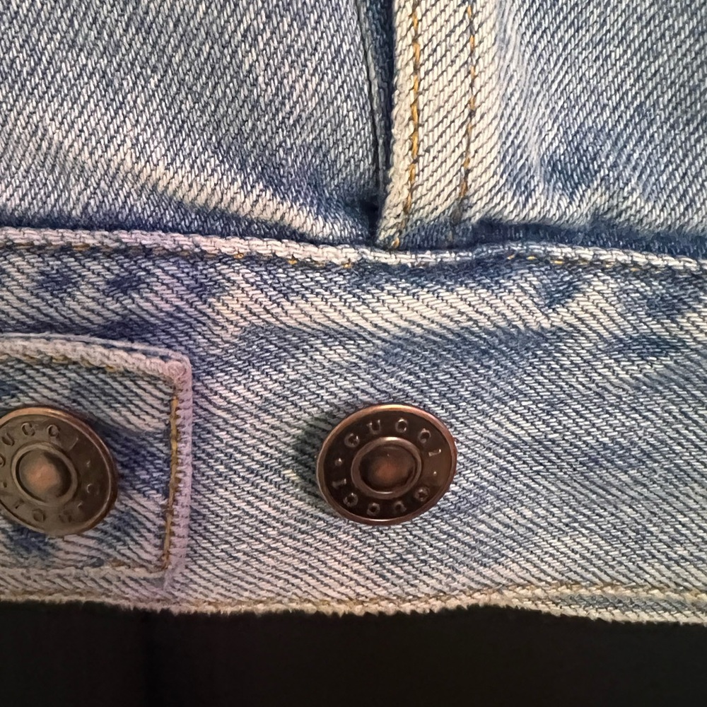 Gucci Distressed Denim Vest sz 46 - Picture 3 of 4